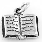 STERLING SILVER OPEN BOOK CHARM/ PENDANT