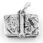 STERLING SILVER OPEN BOOK CHARM/ PENDANT