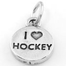 STERLING SILVER I LOVE HOCKEY CHARM/PENDANT