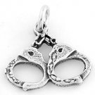 STERLING SILVER POLICE HANDCUFFS CHARM/PENDANT