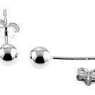 STERLING SILVER 5MM BALL STUD POST EARRINGS