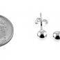 STERLING SILVER 5MM BALL STUD POST EARRINGS