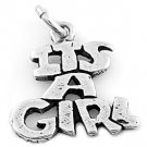 STERLING SILVER IT'S A GIRL CHARM/PENDANT