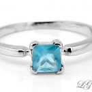 STERLING SILVER MARCH BIRTHSTONE CZ CHILD RING SZ 3