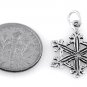 STERLING SILVER DIMENSIONAL SNOWFLAKE CHARM/PENDANT