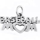 STERLING SILVER BASEBALL MOM CHARM/PENDANT