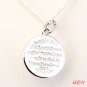 STERLING SILVER CHRISTIAN MUSTARD SEED FAITH VERSE WITH 18" BOX CHAIN NECKLACE
