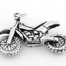 STERLING SILVER MOTOCROSS 3D DIRT BIKE CHARM/PENDANT