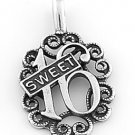 STERLING SILVER SWEET 16 CHARM / PENDANT
