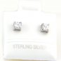 STERLING SILVER APRIL BIRTHSTONE CZ CHILD POST EARRINGS 3mm