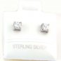 STERLING SILVER APRIL BIRTHSTONE CZ CHILD POST EARRINGS 3mm