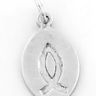 STERLING SILVER CHRISTIAN FISH CHARM/PENDANT