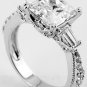 STERLING SILVER 925 PRINCESS CZ ENGAGEMENT RING Sz 8