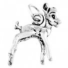 STERLING SILVER DEER / BABY FAWN CHARM/PENDANT