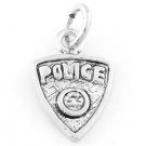 STERLING SILVER POLICE BADGE CHARM/PENDANT