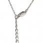 Sterling Silver Round/Baguettes/Princess CZ Necklace