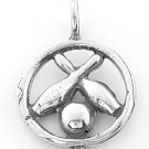 STERLING SILVER BOWLING PIN AND BALL CHARM/PENDANT