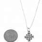 STERLING SILVER SMALL CROSS & 16" SILVER BOX CHAIN