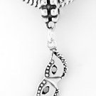 STERLING SILVER DANGLE THEATER MARDIS GRAS MASK MASQUERADE BEAD