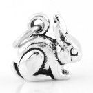 STERLING SILVER SMALL BUNNY RABBIT CHARM/PENDANT