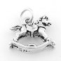 STERLING SILVER ROCKING HORSE CHARM/PENDANT