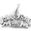 STERLING SILVER VOLLEYBALL MOM CHARM/PENDANT