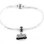 STERLING SILVER DANGLE GROOVY HIPPIE BUS EUROPEAN BEAD