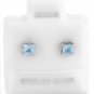 STERLING SILVER MARCH BIRTHSTONE CZ CHILD POST EARRINGS 3mm