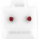 STERLING SILVER JANUARY BIRTHSTONE CZ CHILD POST EARRINGS 3mm