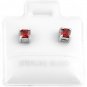 STERLING SILVER JANUARY BIRTHSTONE CZ CHILD POST EARRINGS 3mm
