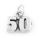 STERLING SILVER NUMBER 50 YEARS CHARM/PENDANT