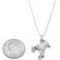 STERLING SILVER ROLLER DERBY STYLE ROLLER SKATE CHARM WITH 16 INCH BOX CHAIN NECKLACE