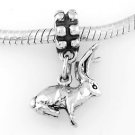 STERLING SILVER DANGLING JACKALOPE EUROPEAN STYLE BEAD