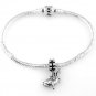 STERLING SILVER DANGLING JACKALOPE EUROPEAN STYLE BEAD