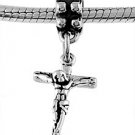 STERLING SILVER DANGLING JESUS CRUCIFIX EUROPEAN BEAD