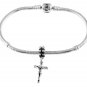 STERLING SILVER DANGLING JESUS CRUCIFIX EUROPEAN BEAD