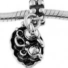 STERLING SILVER DANGLING 3D TEA POT SET EUROPEAN BEAD