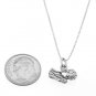 STERLING SILVER SOCCER CLEAT WITH SOCCER BALL CHARM WITH 16" BOX CHAIN NECKLACE