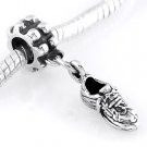 STERLING SILVER DANGLE TENNIS SHOE EUROPEAN STYLE BEAD