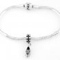 STERLING SILVER DANGLE TENNIS SHOE EUROPEAN STYLE BEAD