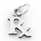STERLING SILVER RX SYMBOL CHARM/PENDANT