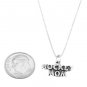 STERLING SILVER HOCKEY MOM CHARM WITH 16 INCH BOX CHAIN NECKLACE