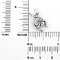 STERLING SILVER LUCKY WISHBONE W/ LUCKY SHAMROCK CHARM/PENDANT