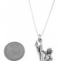 STERLING SILVER GYMNASTIC BALLET DANCER & 16" BOX CHAIN