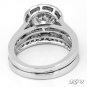 STERLING SILVER ENGAGEMENT WEDDING COMBO RING SZ 7