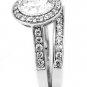 STERLING SILVER ENGAGEMENT WEDDING COMBO RING SZ 7