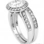 STERLING SILVER ENGAGEMENT WEDDING COMBO RING SZ 7