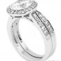 STERLING SILVER ENGAGEMENT WEDDING COMBO RING SZ 7