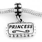 STERLING SILVER DANGLING PRINCESS EUROPEAN STYLE BEAD