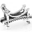 STERLING SILVER BRIDGE CHARM WITH 16" BOX CHAIN